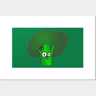 Happy Broccoli Doodle Posters and Art